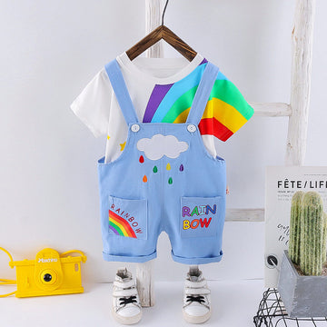 Adorable 2Pc Baby Summer Overalls Set, for Boys & Girls
